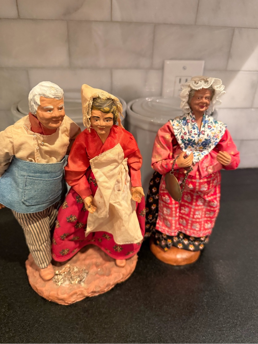 Authentic Santons Geoux Florence French Dolls Figurine Terra Cotta marked